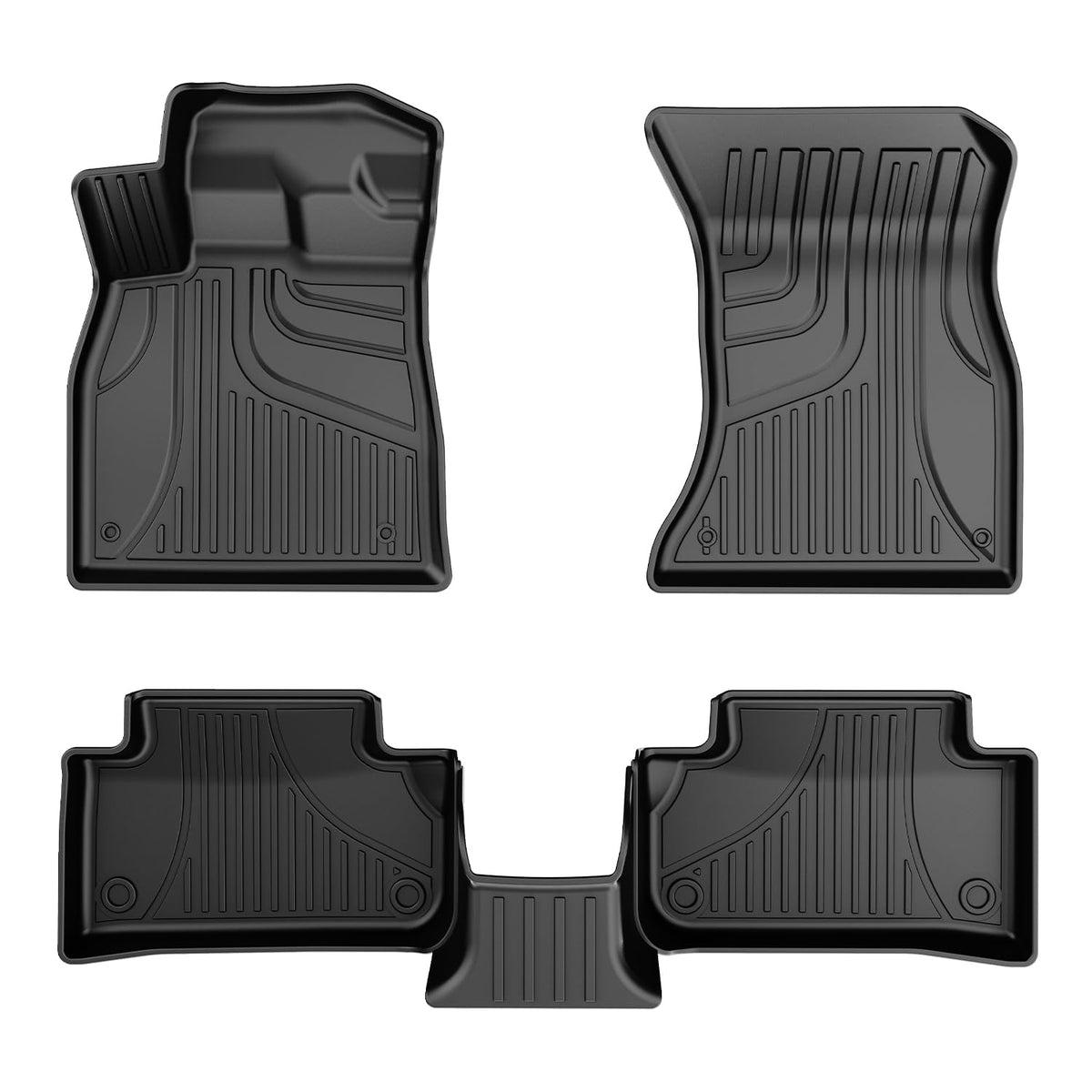 Floor Mats For Audi Q5/Sq5 2018-2023: Heavy Duty Tpe All Weather Protection Car Floor Mats - 1St & 2Nd Row Full Set Rubber Floor