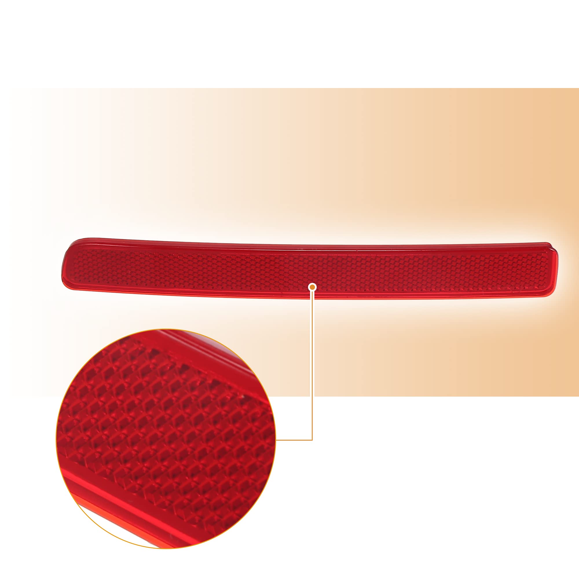 X Autohaux 1 Pair Rear Left Right Bumper Reflector Light Cover For Range Rover Sport L320 Lr4 2010-2013 Xff500020 Xff500030 Red