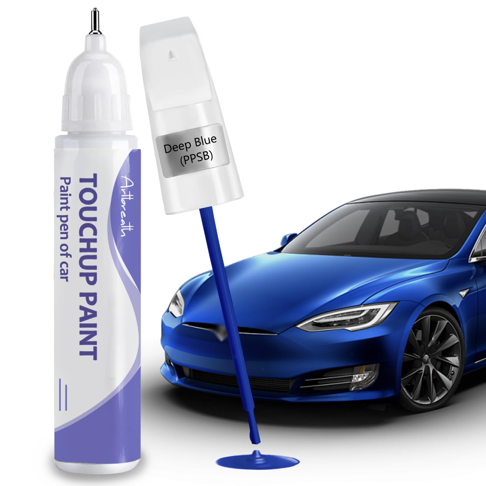 Deep Blue Metallic (PPSB) Touch Up Paint for Tesla-Exact Match-Chips and Nicks TouchUp Paint Pen Scratch Repair Car Accessories 