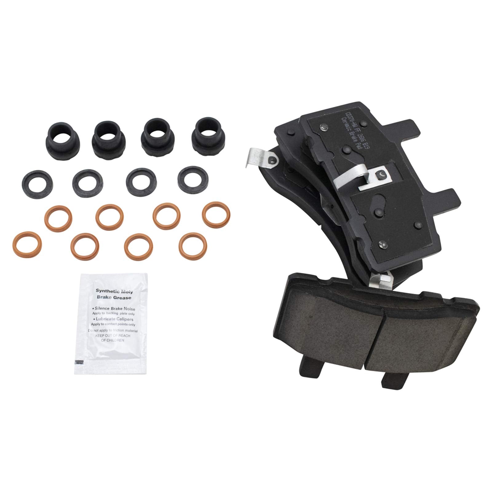 Trq Front Brake Pad & Rotor Kit Ceramic Compatible With 1996 Chevrolet C2500 1996-2002 Express 2500 1995-1998 Gmc Savana 2500