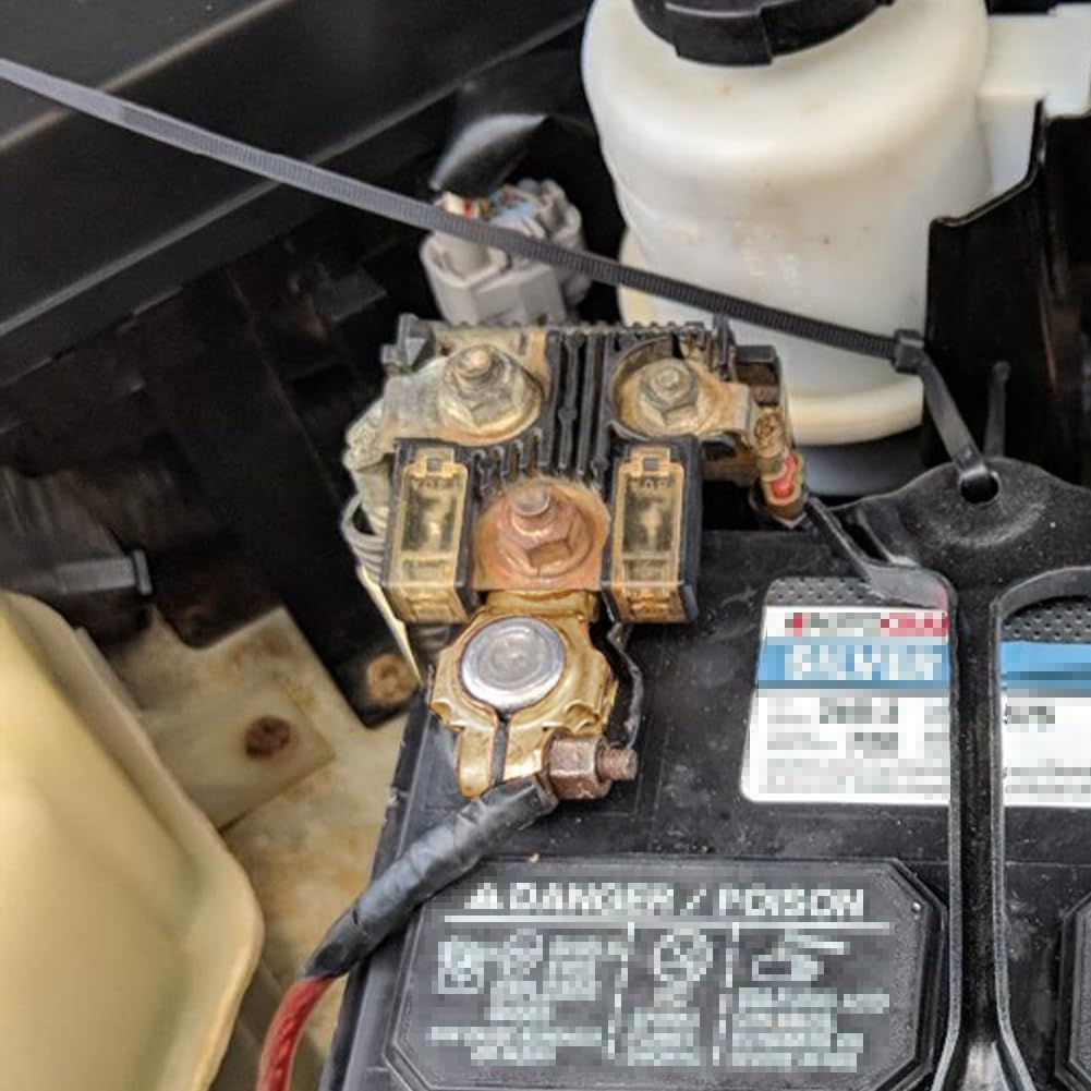 Ampper Battery Terminals Set W/ M8 Nut, Compatible For Nissan Altima Murano Pathfinder Maxima Quest Rogue Titan Versa Etc, 243407F000 And 243407F001 (1 Pair)