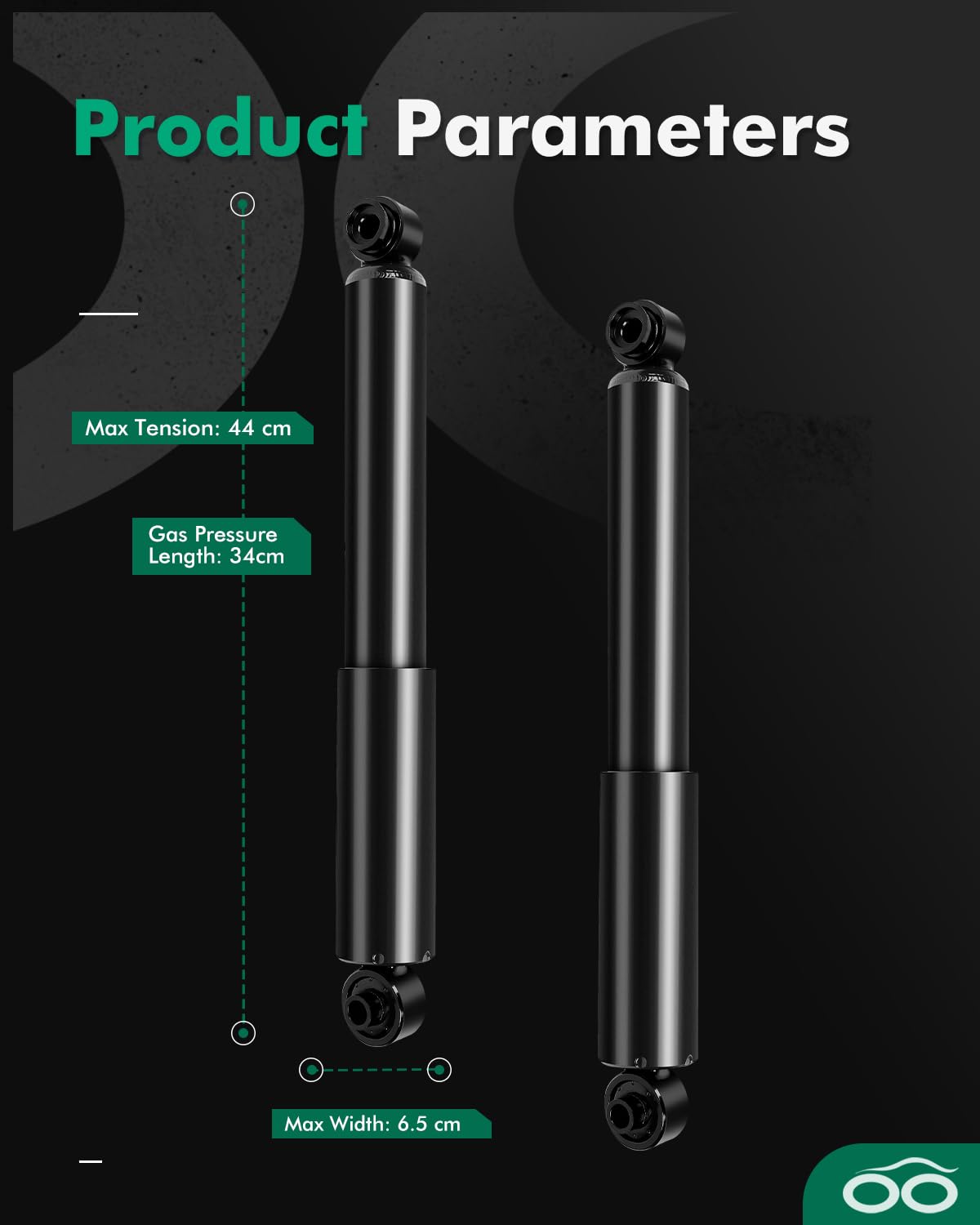 Scitoo 2Pcs Rear Shock Absorbers Shocks Struts For 2011-2016 For Hyundai Elantra,2014-2016 For Kia Forte,2015-2016 For Kia Forte