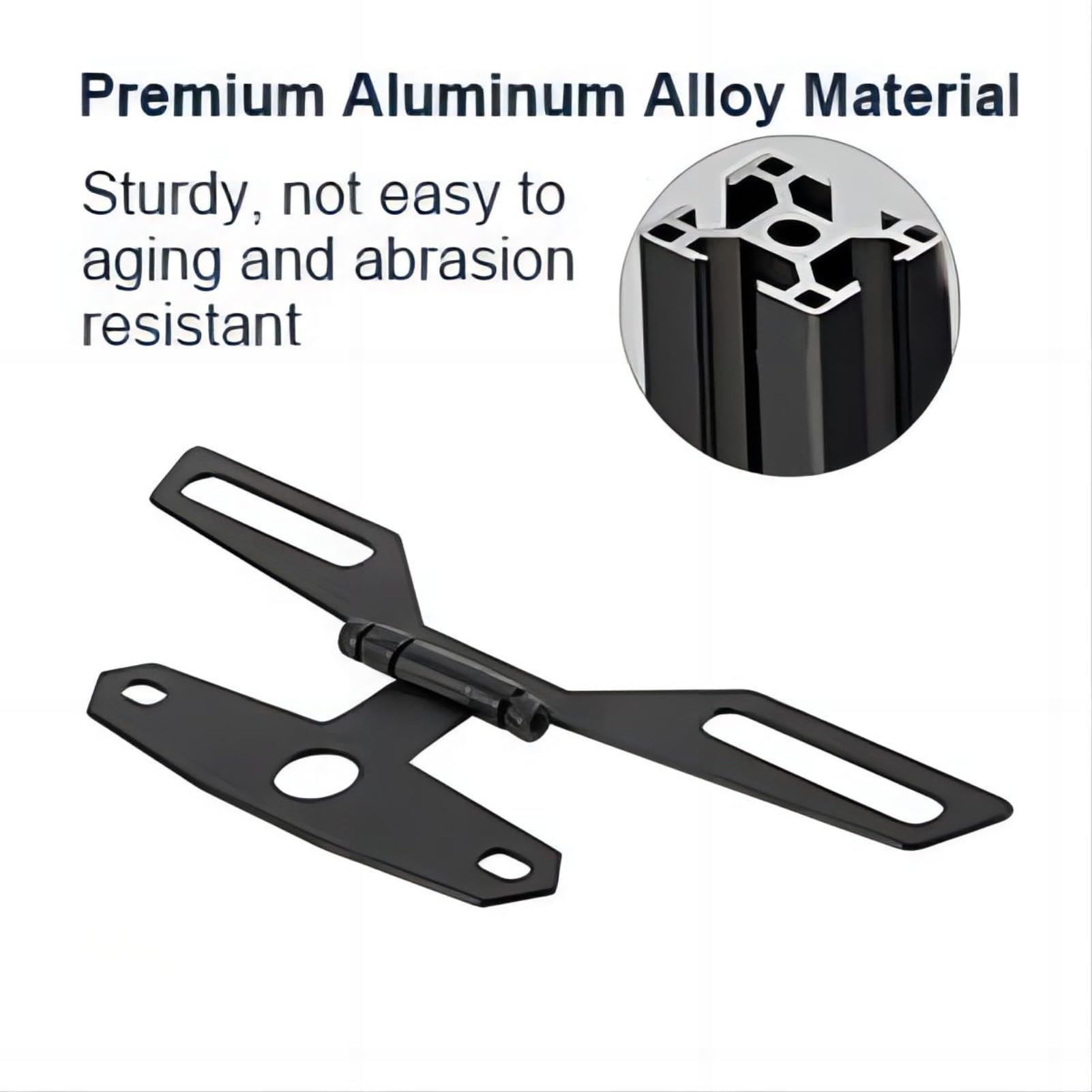 Adjustable Motorcycle License Plate Mount Holder Bracket- Universal Fold License Plate Tail Light Holder