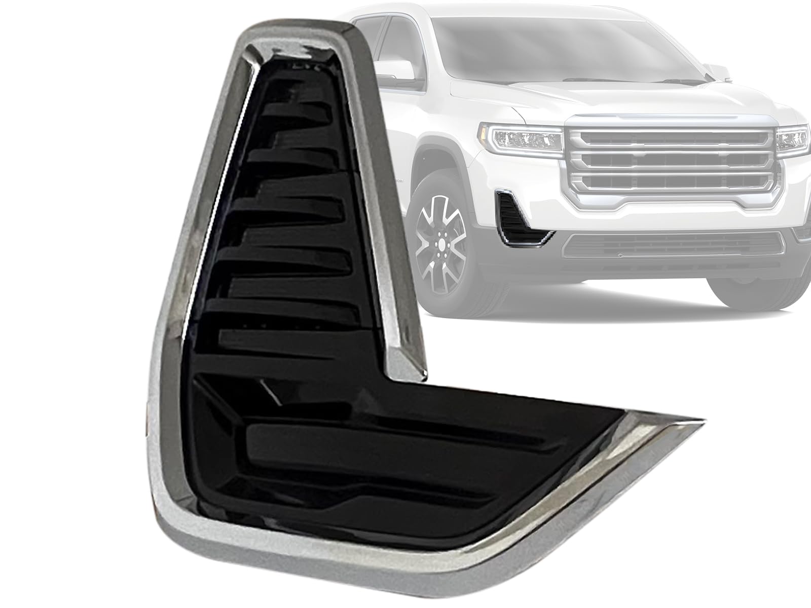 Auto Parts Avenue APA Replacement Fog Light Hole Cover With Chrome Rim for 2020 2021 2022 2023 Acadia Passenger Right Side GM103