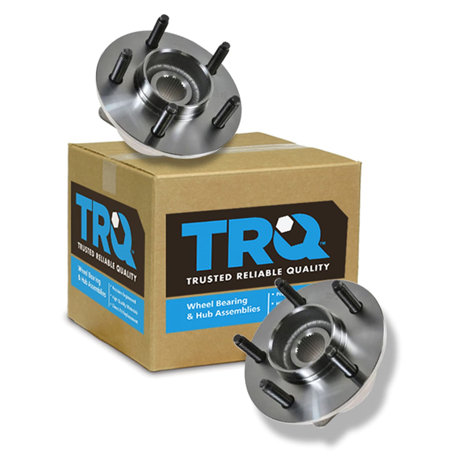 Trq Front Wheel Hub Bearings Assembly Set Compatible With 2000-2003 Ford F-150 2004 F-150 Heritage