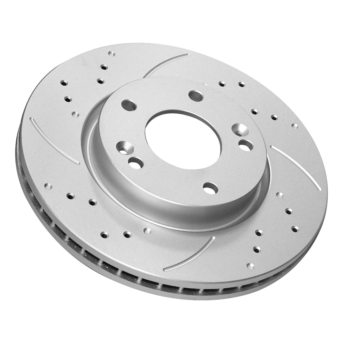 funire Front Vented G-coated Brake Rotors Kit for Rondo 2010, Drilled Slotted Brake Rotors Kit 280mm(11in)