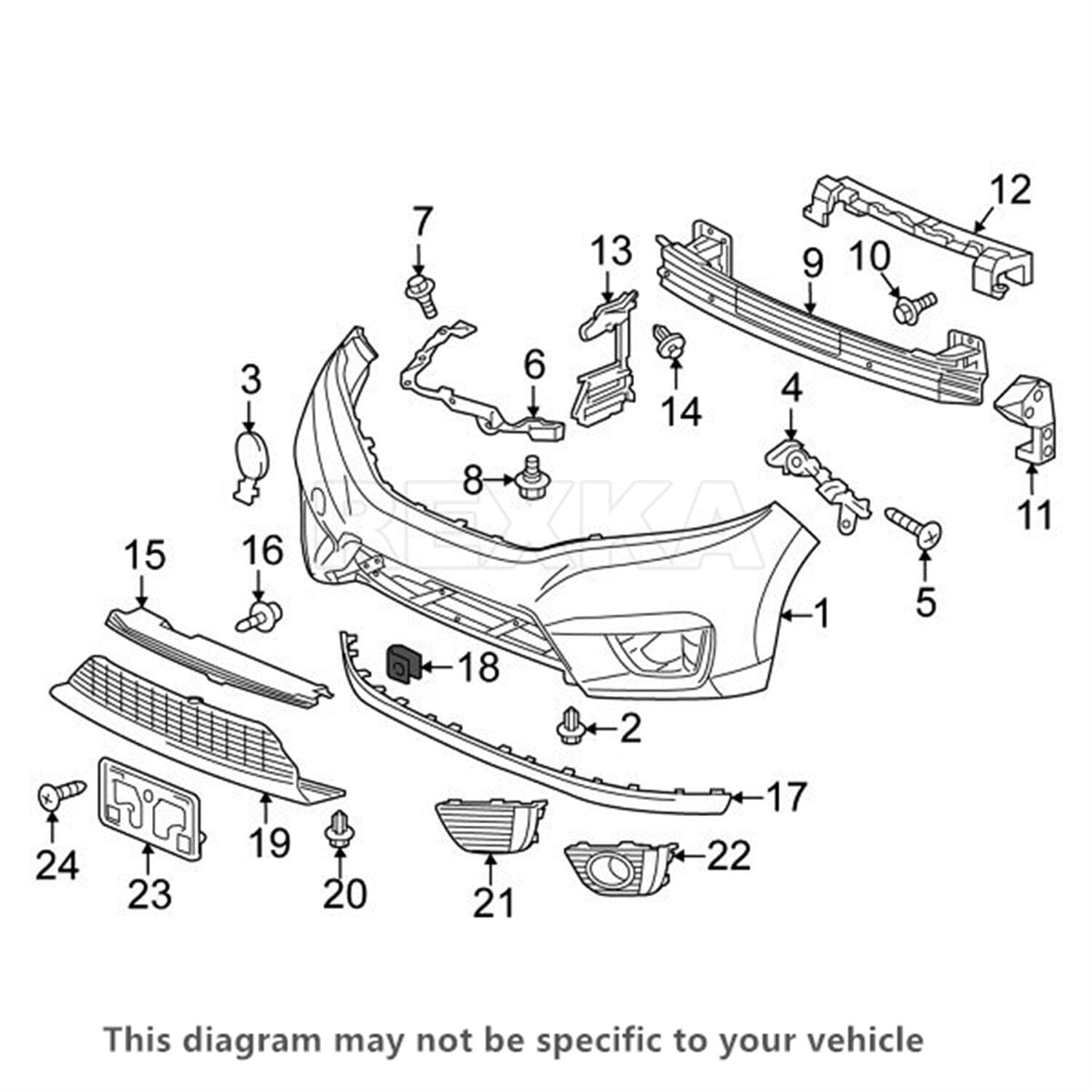Rexka 20 Pcs M6-1.0 Bumper Cover Retainer U Nut Compatible With Honda Acura 90675-Sa5-003 Accord Civic Cr-V Crx Odyssey Pilot Ridgeline Cl Integra Legend Mdx Rl 90675Sa5003