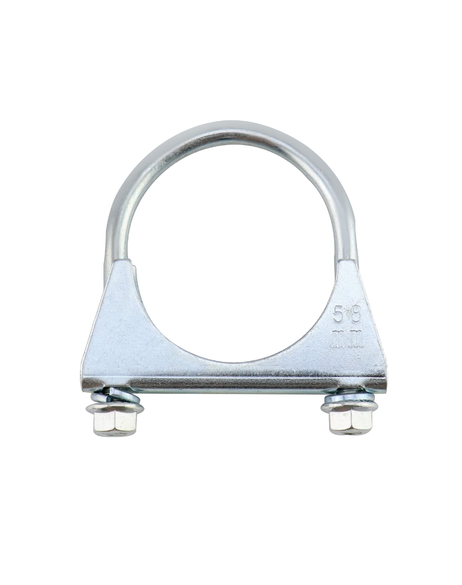 Qwork U-Bolt Muffler Tip Exhaust Hook, 2-1/4'' Od 2Pcs Stainless Steel Universal Silencer Exhaust Clip