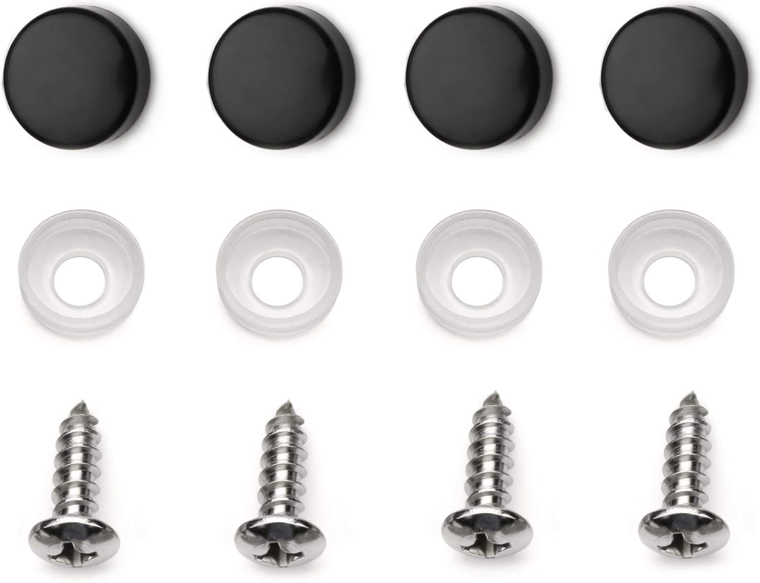 Lfparts Stainless Steel Backing Reinforce Plate For License Plate, Black (Pack Of 1)