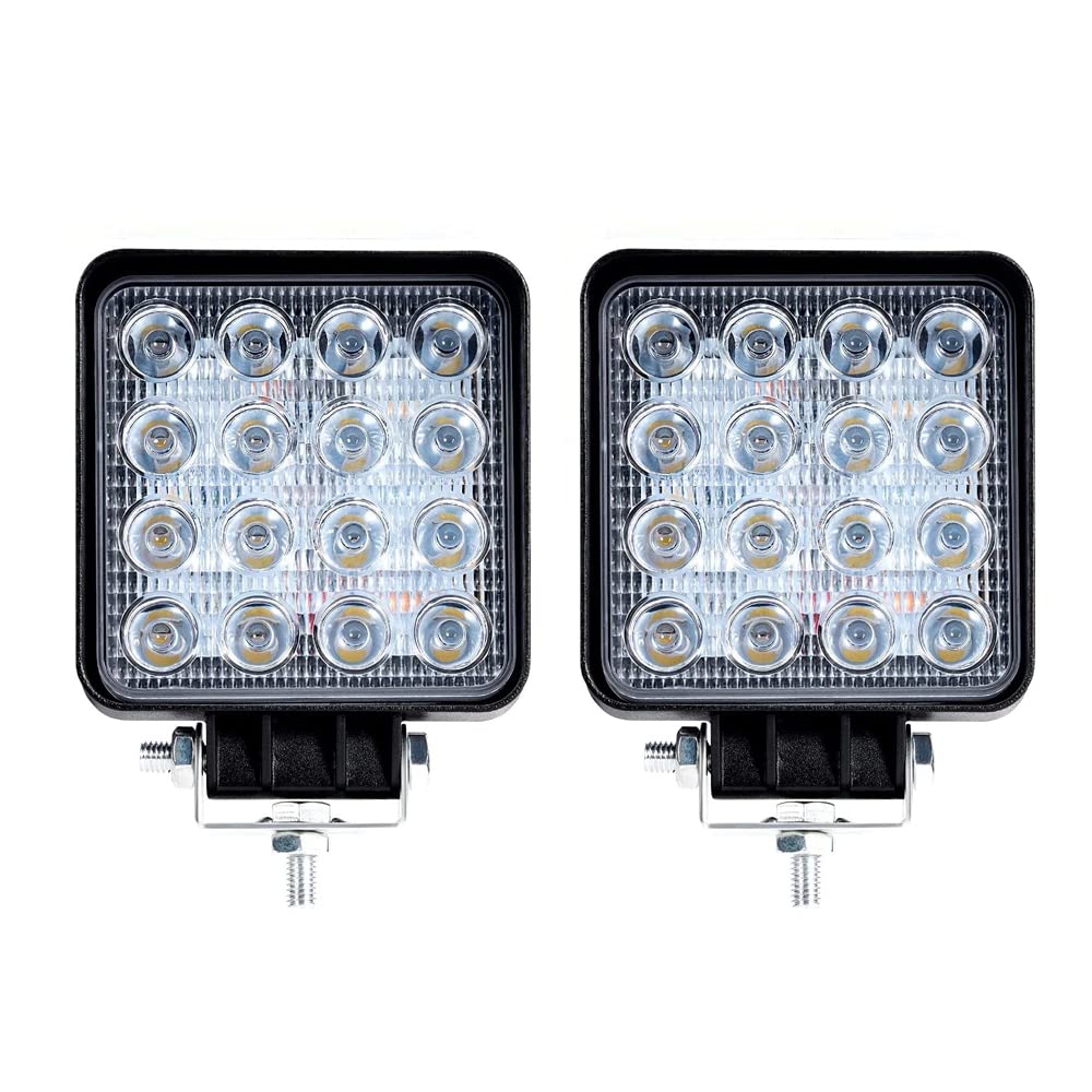 Winbang Led Light Bar,4Inch 48W Led Pod Light Square Spot Work Light Offroad Light Led Fog Light Truck Light Driving Light Boat Lighting For Truck Pickup Suv 4Wd Atv Utv(2Pcs)