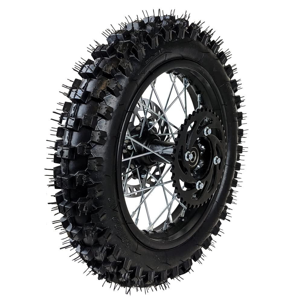 12'' Rear Rim Wheel Disk Brake 80/100-12 Tire Tube Apollo SSR 50cc 125cc XR CRF Dirt Pit Bike Tao Kayo TSD 110 TD 125 15mm Axle