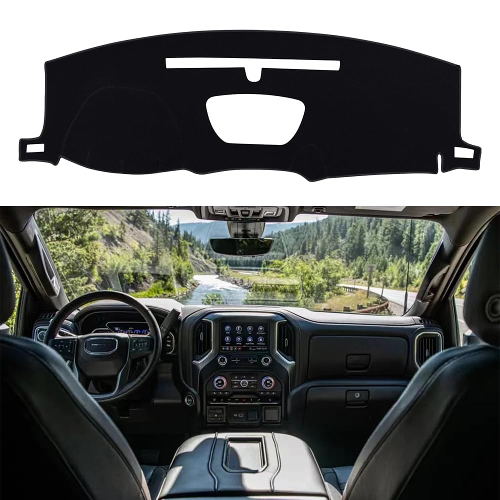 Blibliunit Dash Board Cover Fit For 2019 2020 2021 Chevrolet Chevy Silverado 1500 2500 3500, Gmc Sierra 1500 Dashboard Cover Mat