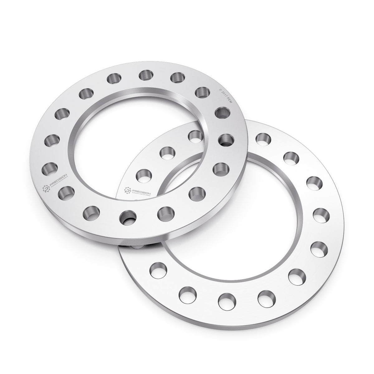 Rocktrix 2Pcs 1/2 Inch 8X170 And 8X6.5 Flat Wheel Spacers - Compatible With Chevy Ford Gmc Hummer Dodge (See Description For Year Model) - 8X165.1 And 8X170 Silver Aluminum