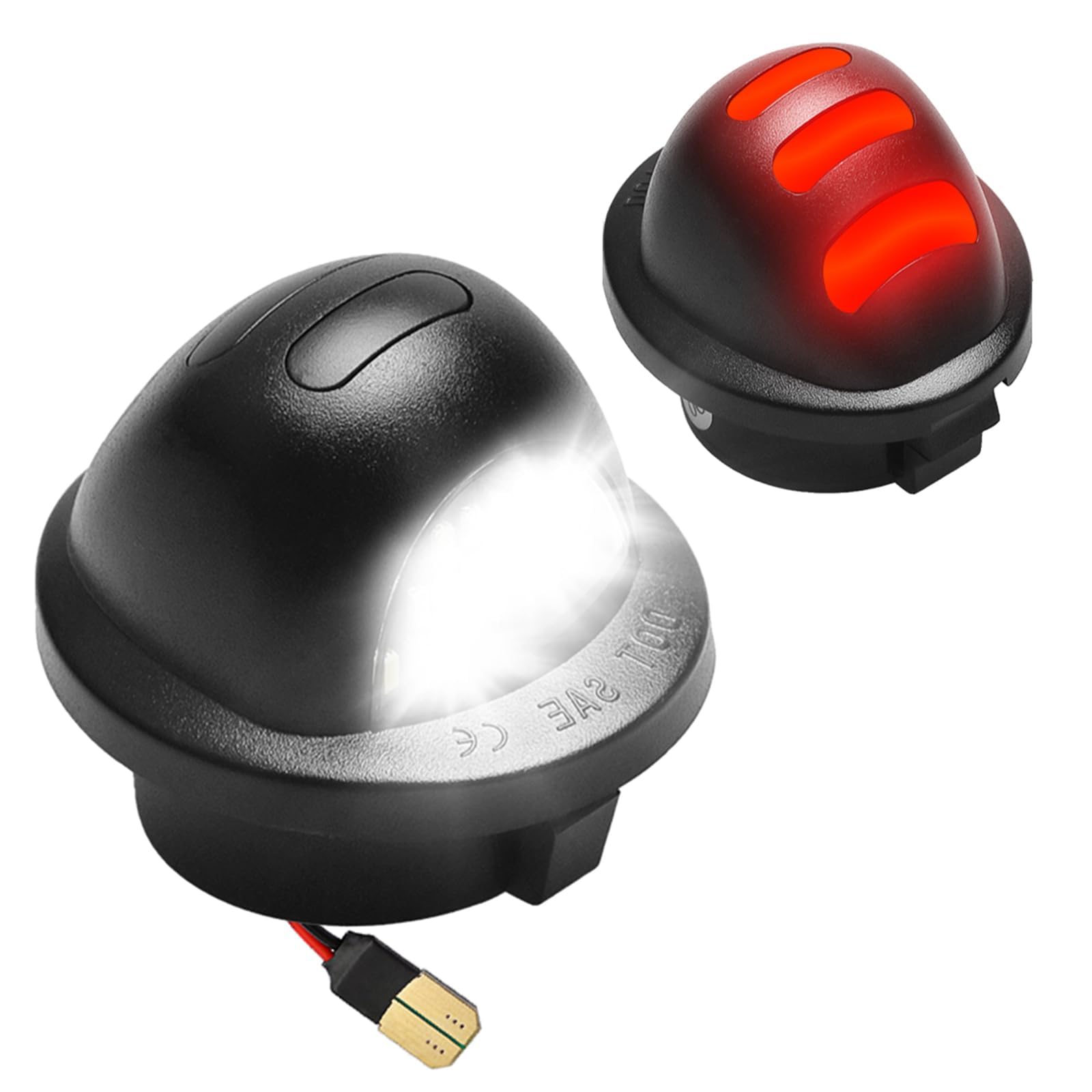 Lesauce Led Full License Plate Light Red Oled Neon Pure White Led Tag Lights Lamps Replacement For Ford F150 F250 F350 Super Dut