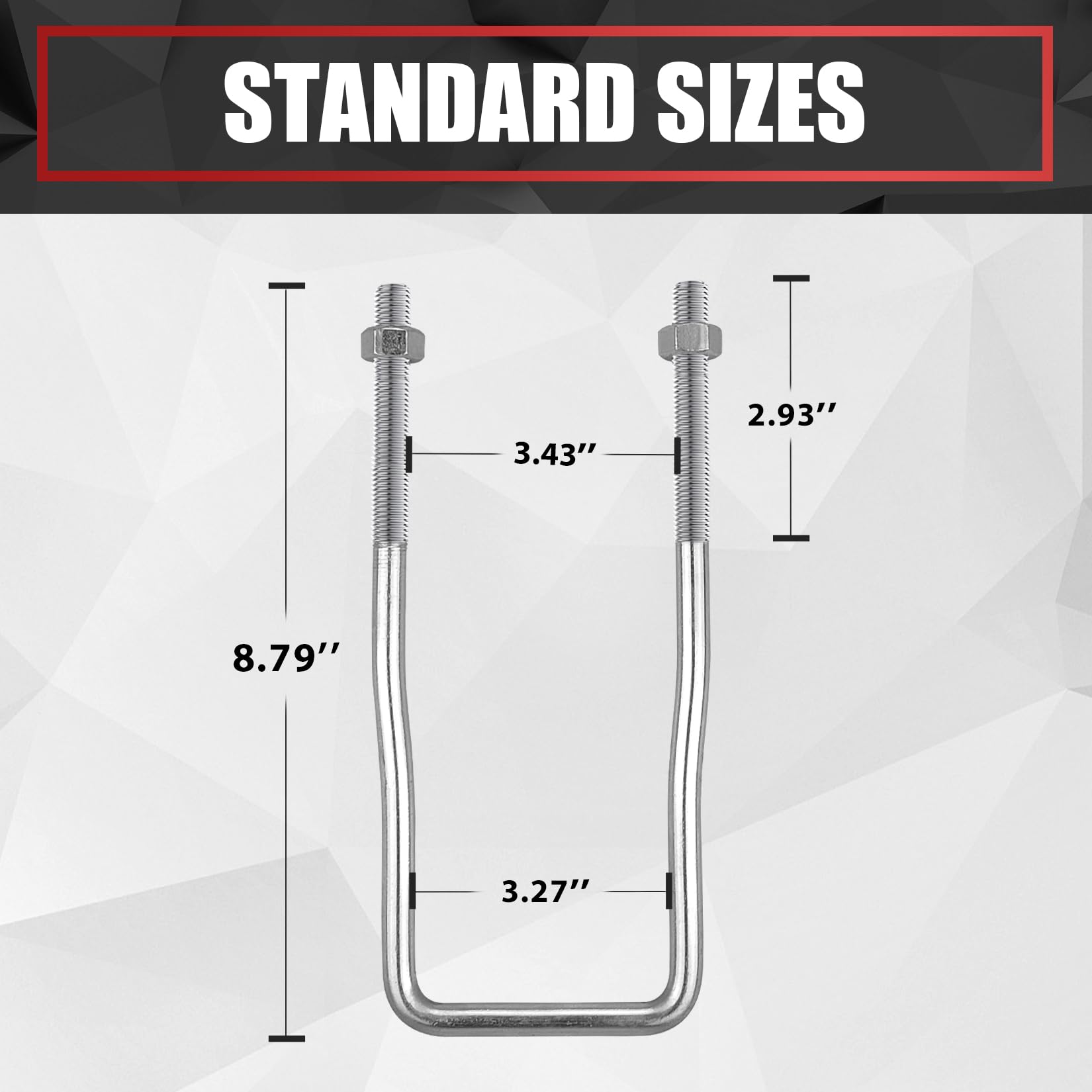 VIAGL U-Bolt Trailer Spare Tire Bracket, Spare Tire Carrier Galvanized Threaded Spare Tire Mount Bracket Side Mount 4 or 5 Lugs