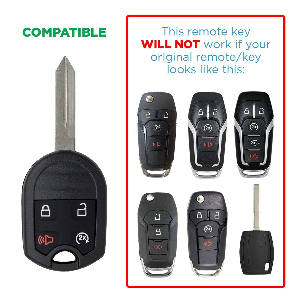 Keyless2Go Replacement for Keyless Remote Head Key OUCD6000022 164-R8067 (1 Pack)