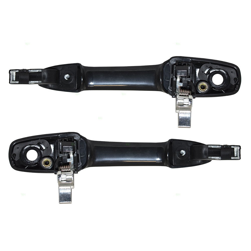 AutoandArt Brock Replacement Pair Set Outside Outer Exterior Door Handles Compatible with 2005-2014 Mustang GT ST Lujo Bullitt Base Equipado