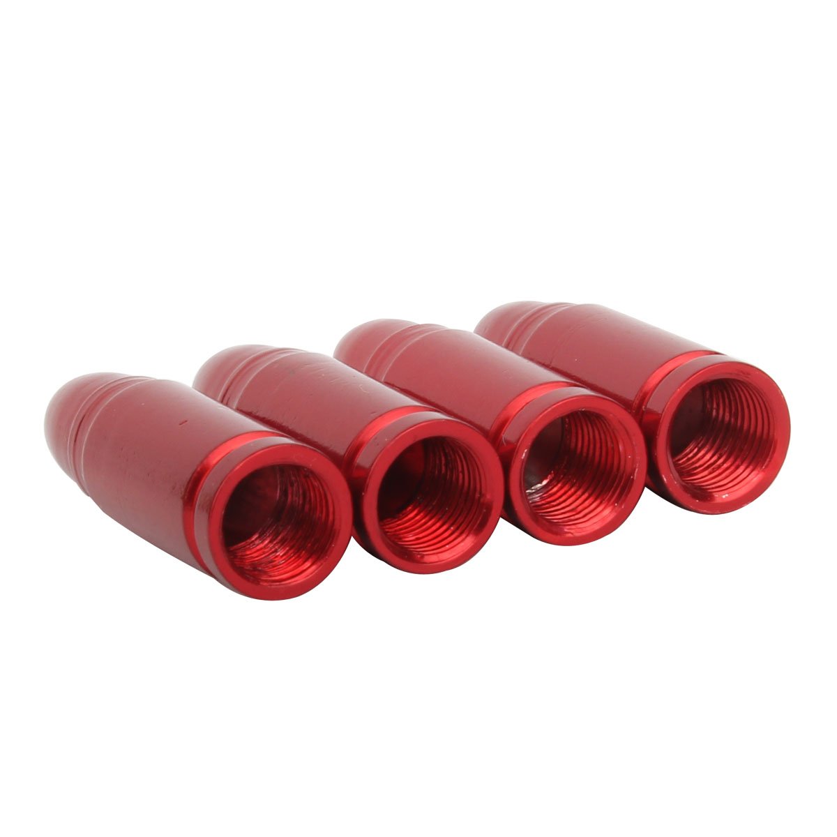 Tomall Valve Stem Caps Red Bullet Compatible With Pickup Suv Tires