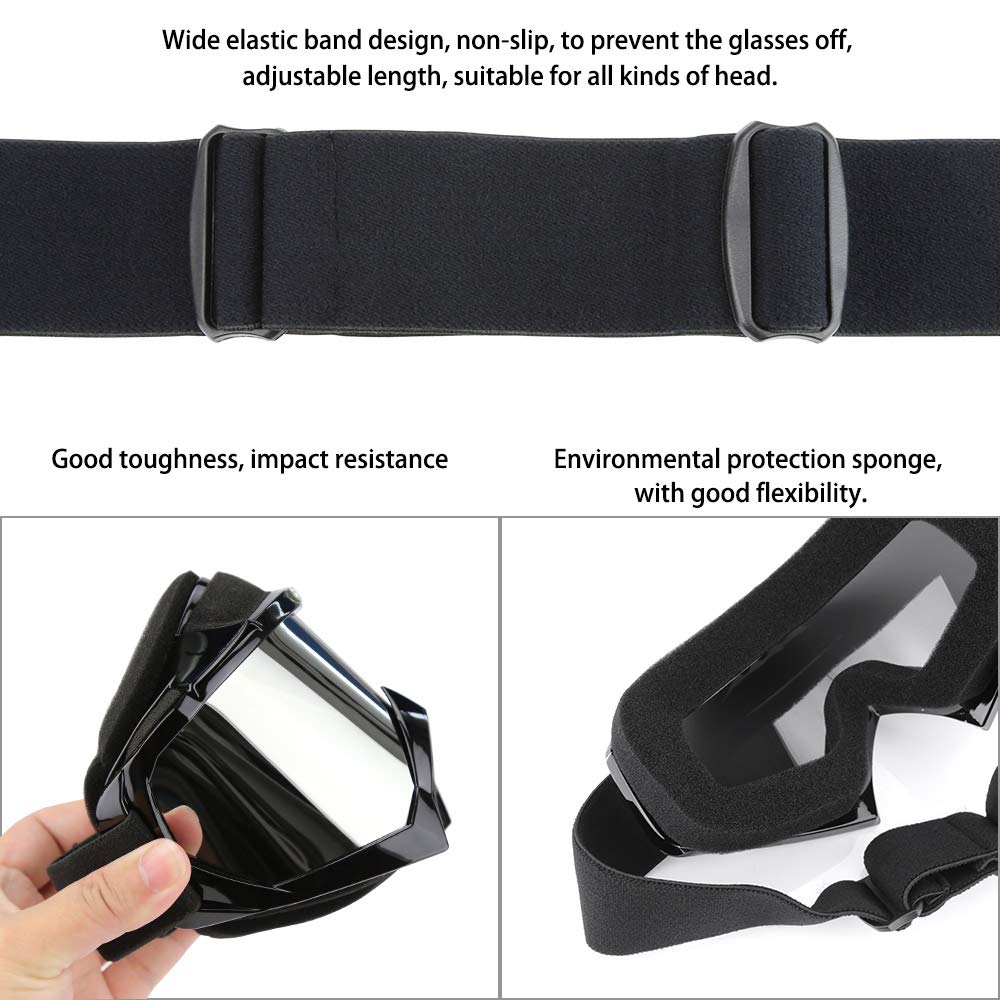 Motorcycle Goggles Dirt Bike Atv Motocross Anti-Uv Adjustable Riding Offroad Protective Combat Tactical Military Glasses Men Wom