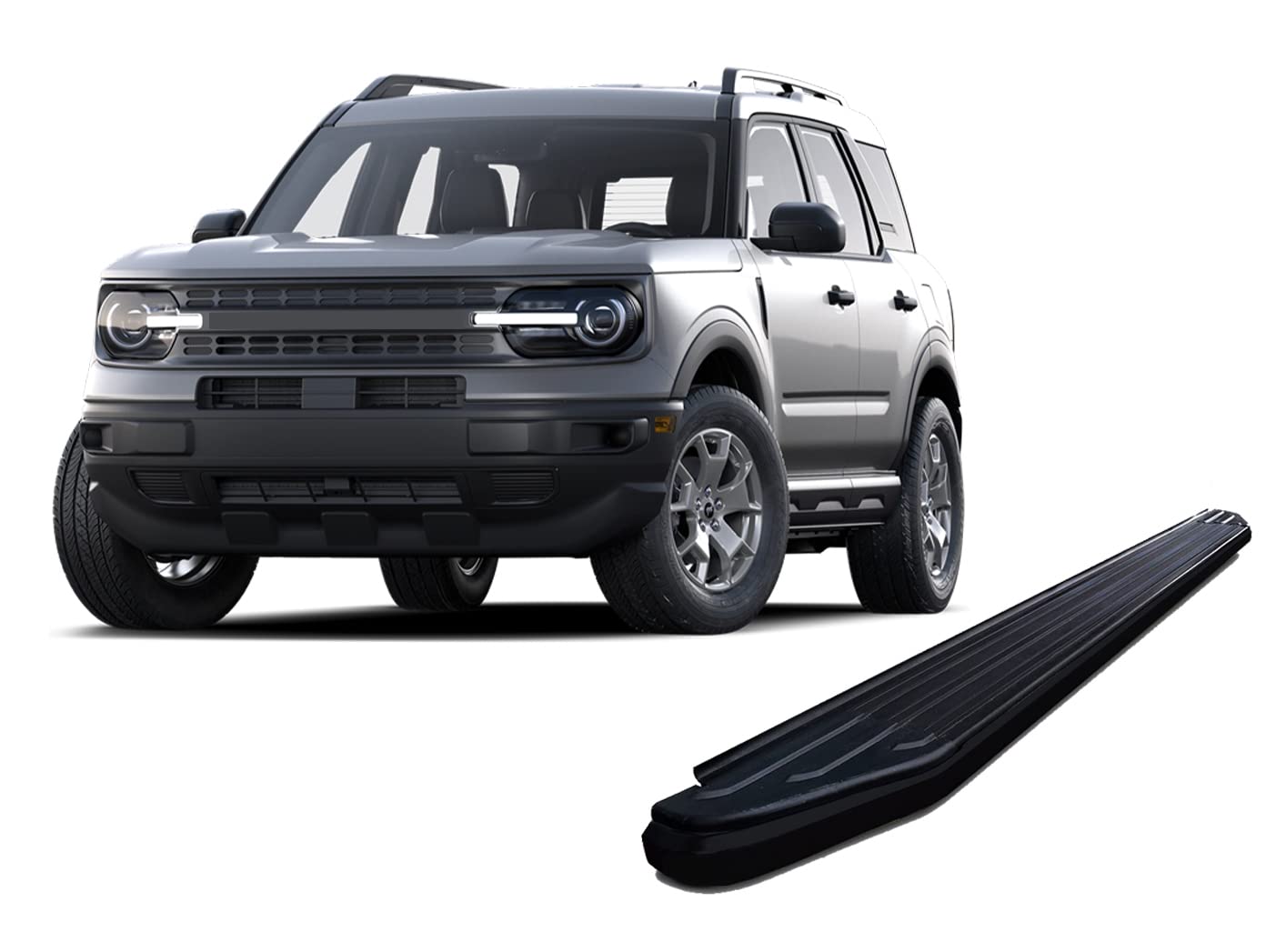 Black Horse Off Road Black Horse Peerless Running Boards Black Compatible With 2021-2022 Ford Bronco Sport-Pr-F1069Bk