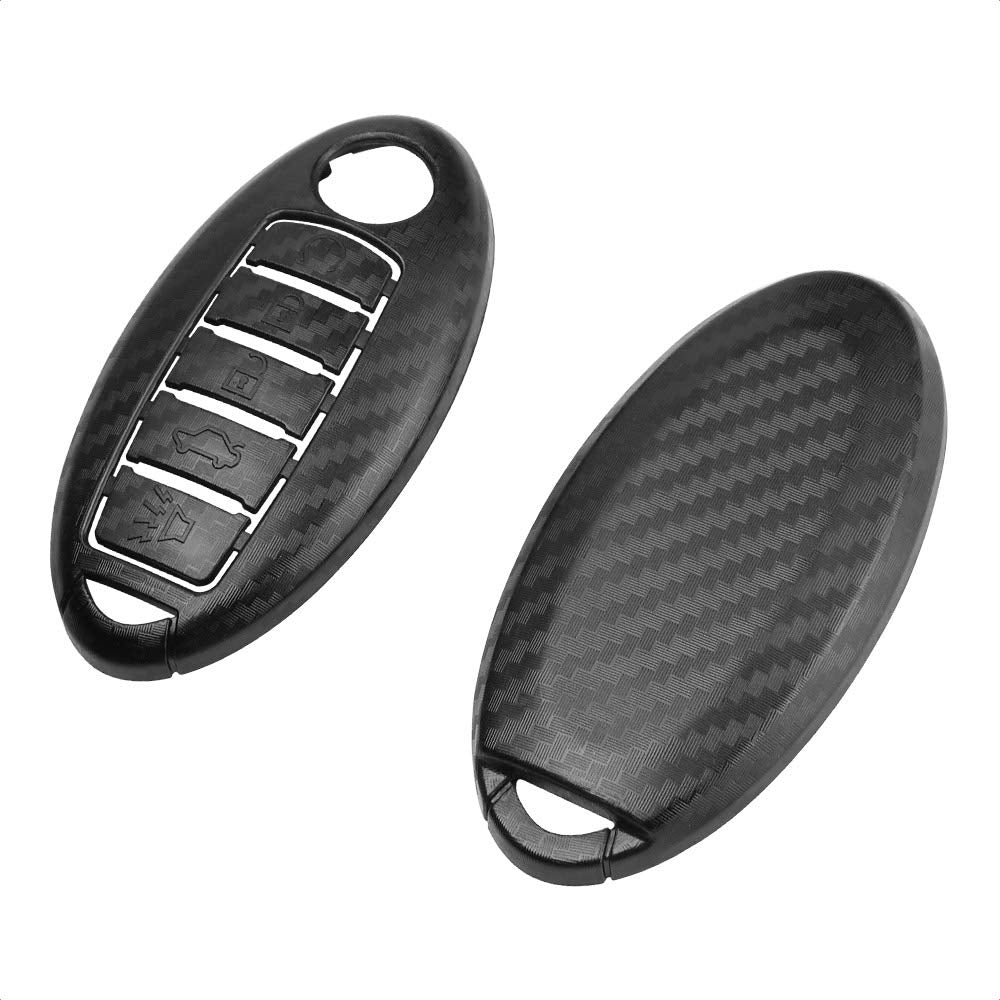 Tangsen Smart Key Fob Case 3D Carbon Fiber Abs Plastic Emboss Cover For Infiniti Jx35 Q50 Q60 Qx56 Qx60 Qx80 For Nissan Altima A