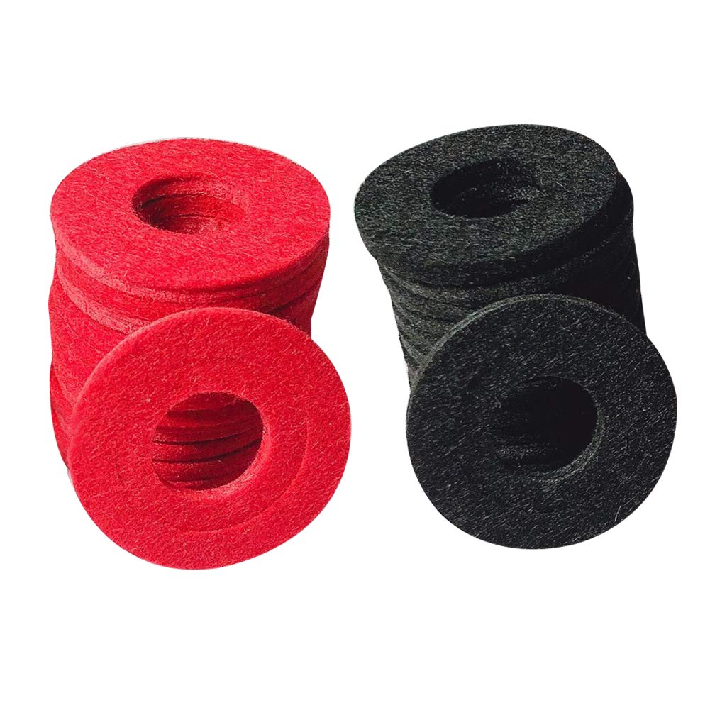 Ampper 24 Pieces Battery Terminal Anti Corrosion Washers, Battery Terminal Post Fiber Washers Protector (12 Red & 12 Black)