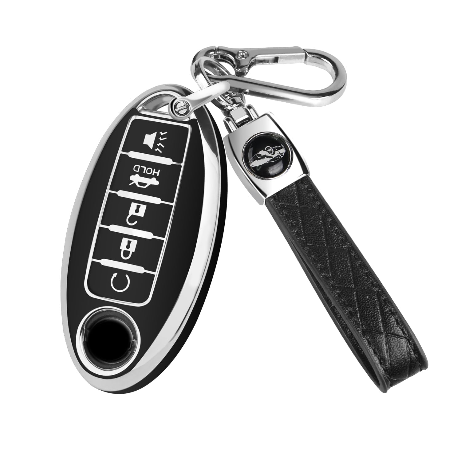 Qbuc For Nissan Key Fob Cover,Soft Tpu 360Car Key Case Protector With Keychain Compatible With Altima Sentra Rogue Pathfinder Mu