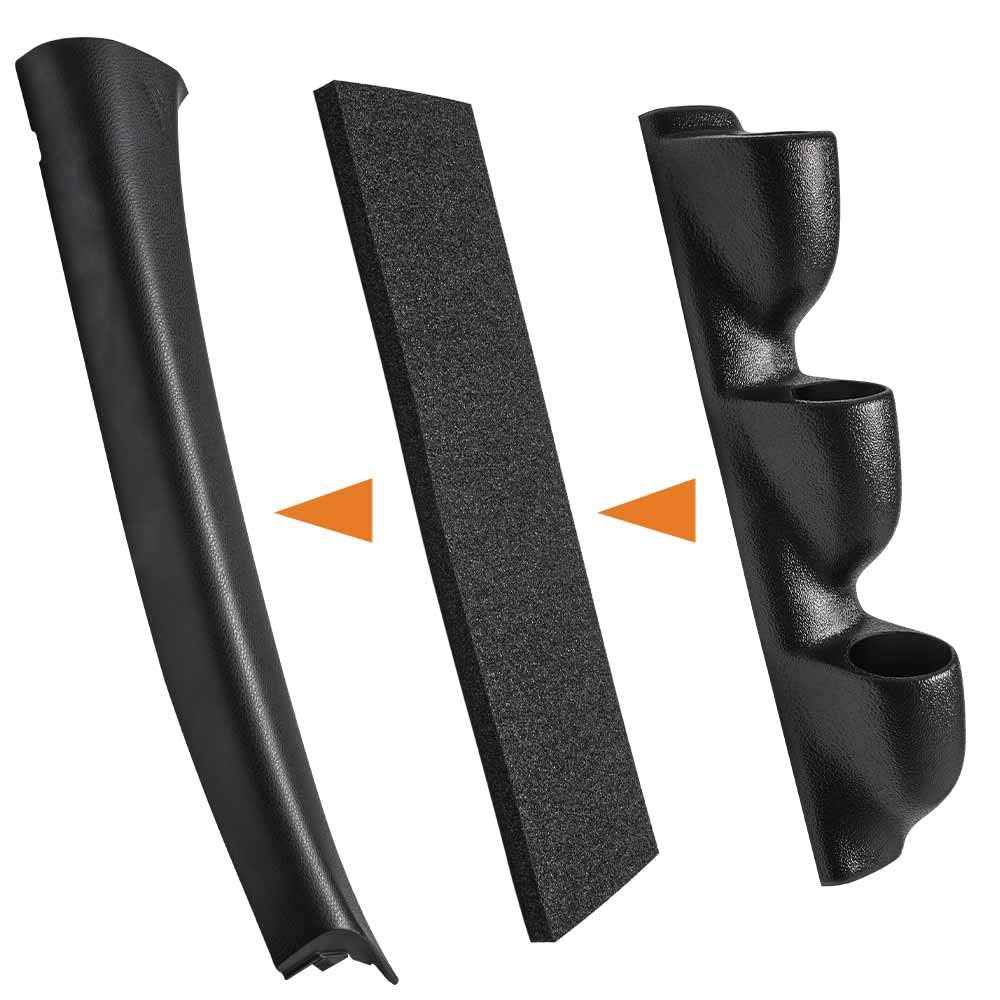 GlowShift Black Triple Pillar Gauge Pod - ABS for 3x 2-1/16" Gauges - Model GS-U3