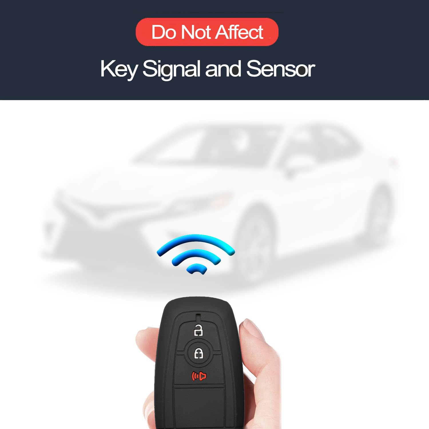 INFIPAR 2pcs Compatible with Ford Edge Explorer EcoSport F-150 F-250 F-350 F-450 F-550 Super Duty F-650 F-750 Bronco Expedition