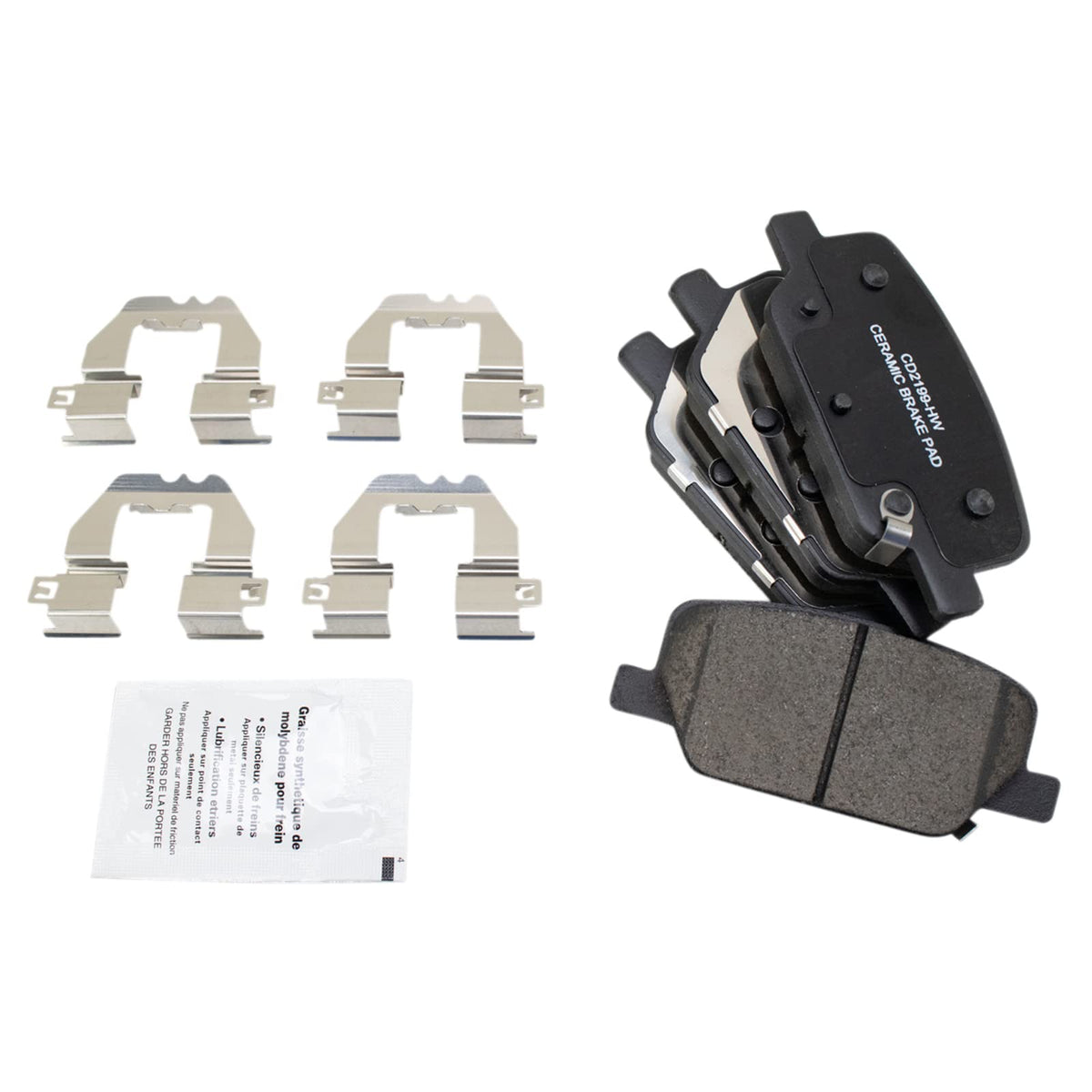 TRQ Rear Brake Pads Ceramic Compatible with 2020-2023 Hyundai Palisade 2019-2020 Santa Fe 2020-2022 Kia Telluride