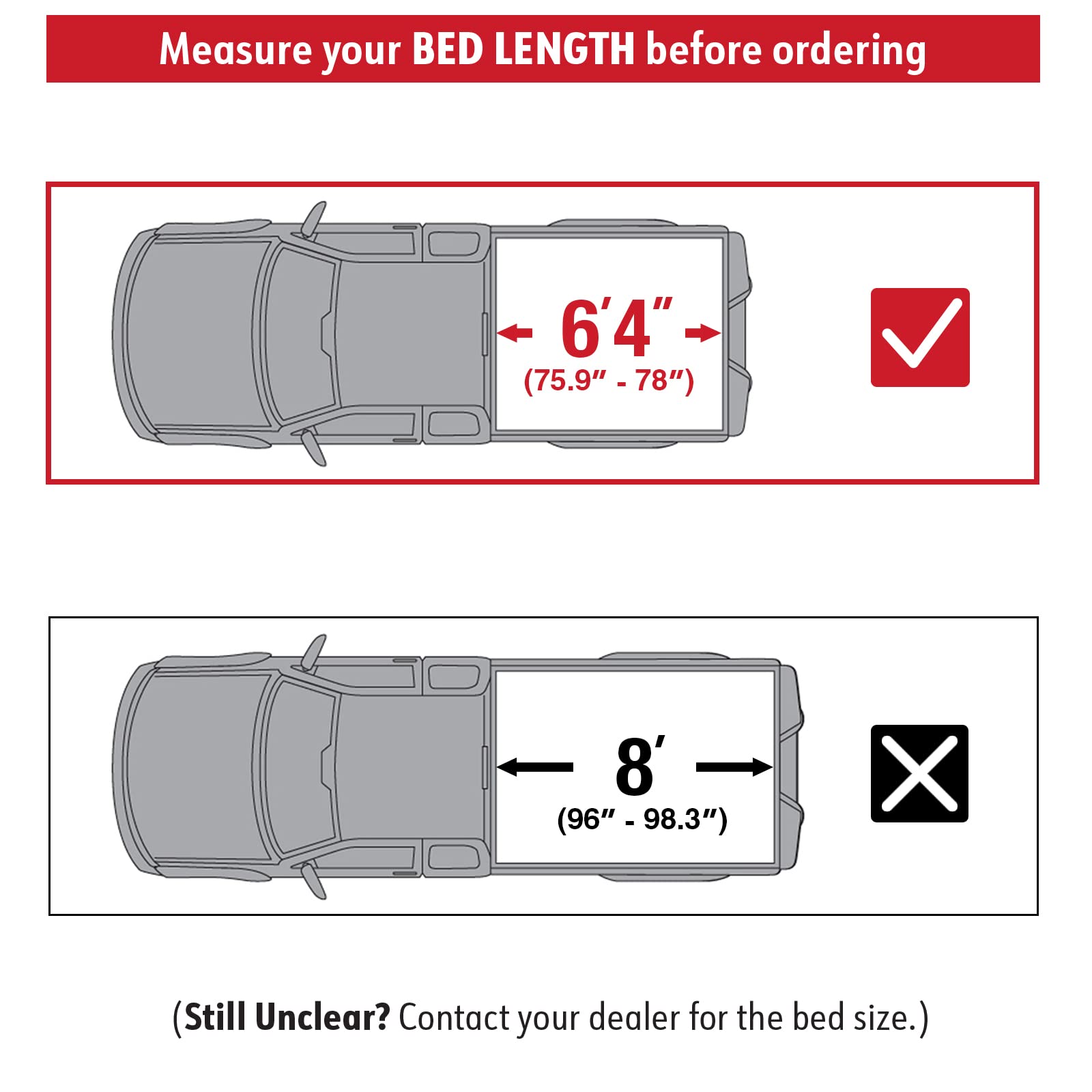 Maxmate Soft Quad-Fold Truck Bed Tonneau Cover Compatible With 2002-2018 Dodge Ram 1500; 2003-2024 2500 3500; 2019-2024 Classic