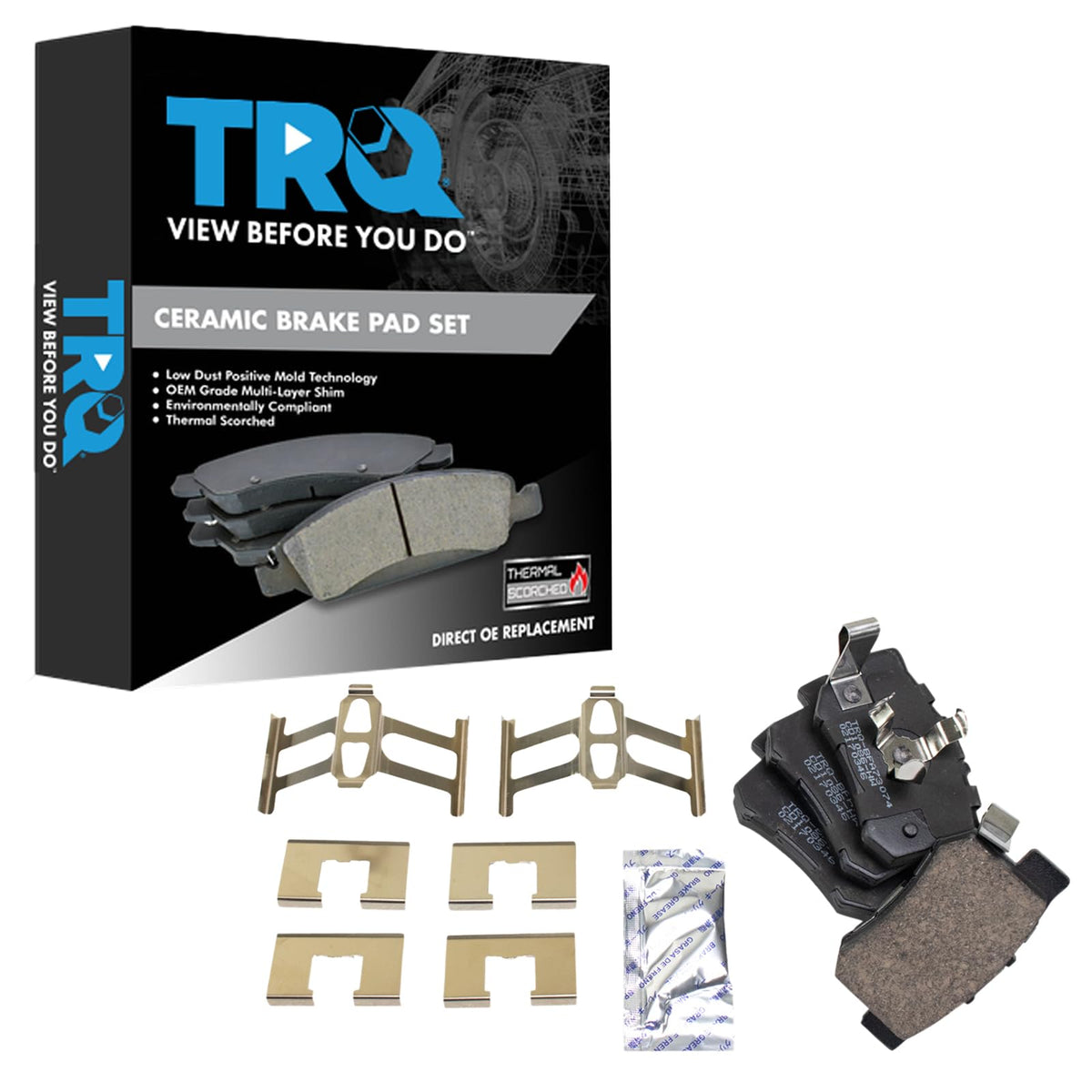 TRQ Rear Brake Pads Ceramic Compatible with 2010-2018 Acura RDX 2010-2011 Honda Accord Crosstour 2005-2016 CR-V 2012-2015 Crosst