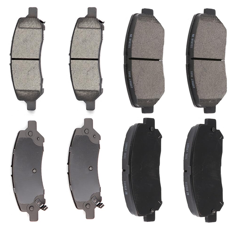 Automuto 8Pcs Front & Rear Disc Brake Pads Set D1647 D1640 For Dodge Dart 2013-2016