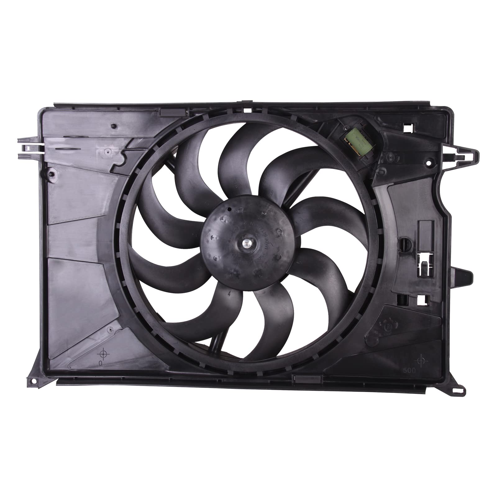 TYG OE Replacement(CAPA Quality) Cooling Fan Extra Silent for 2015-2018 Jeep Renegade 1.4L Type 1/ Type 2, 2016-2018 Fiat 500X 1