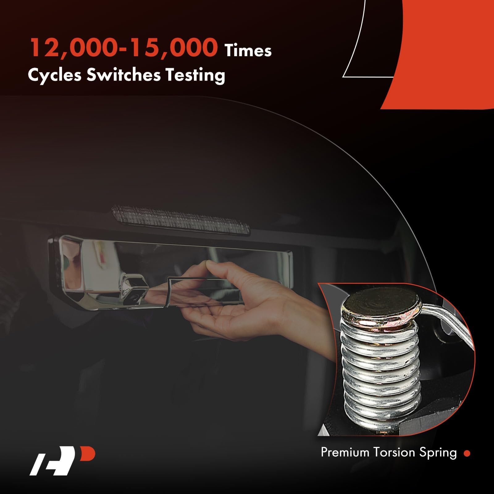 A-Premium - Smooth Black Tailgate Handle Latch and Bezel Trim with Rod Clips - Compatible with Chevy & GMC Models - Silverado Si