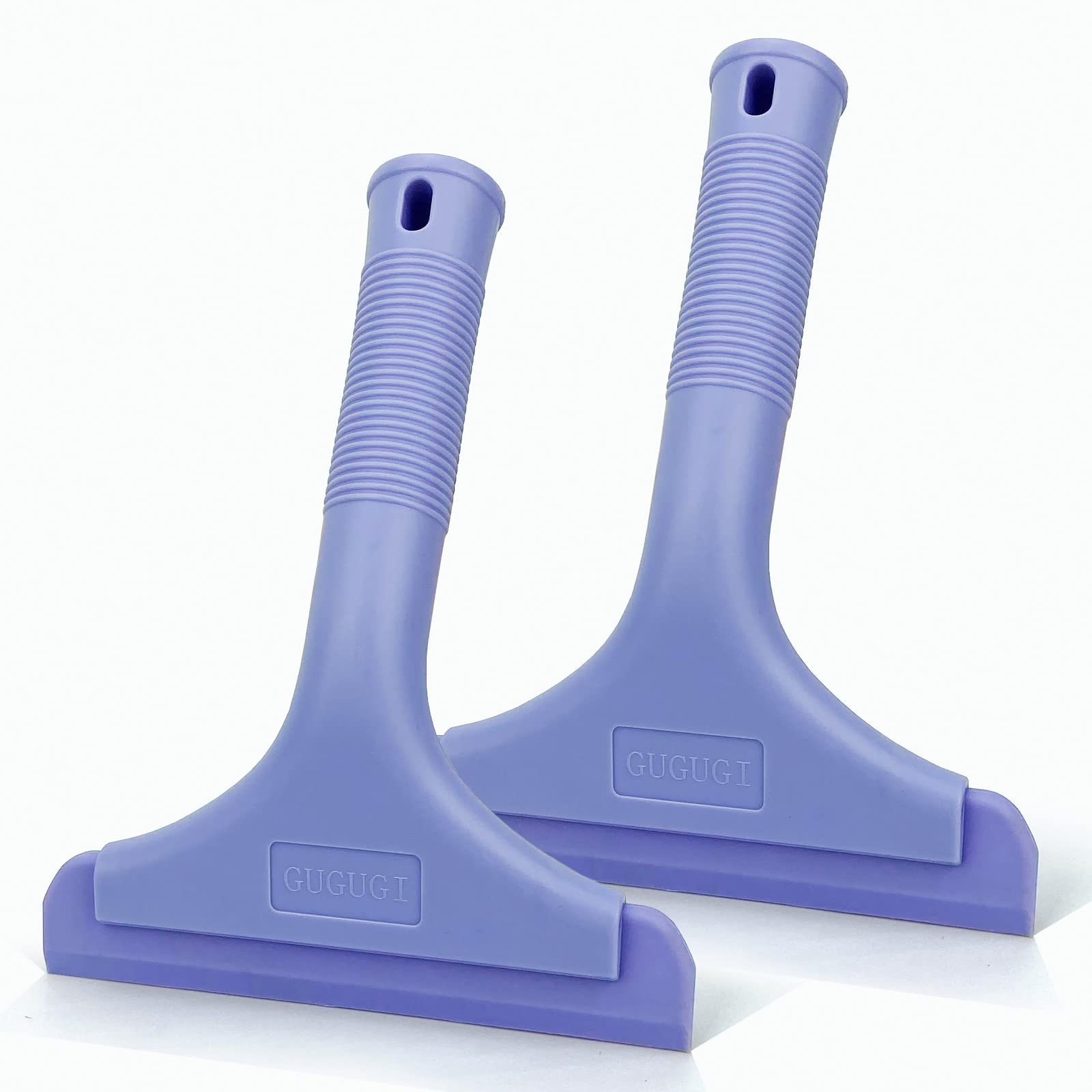 Gugugi Super Flexible Silicone Squeegee, Auto Water Blade, Water Wiper, Shower Squeegee, 5.9'' Blade And 7.5'' Long Handle, For 