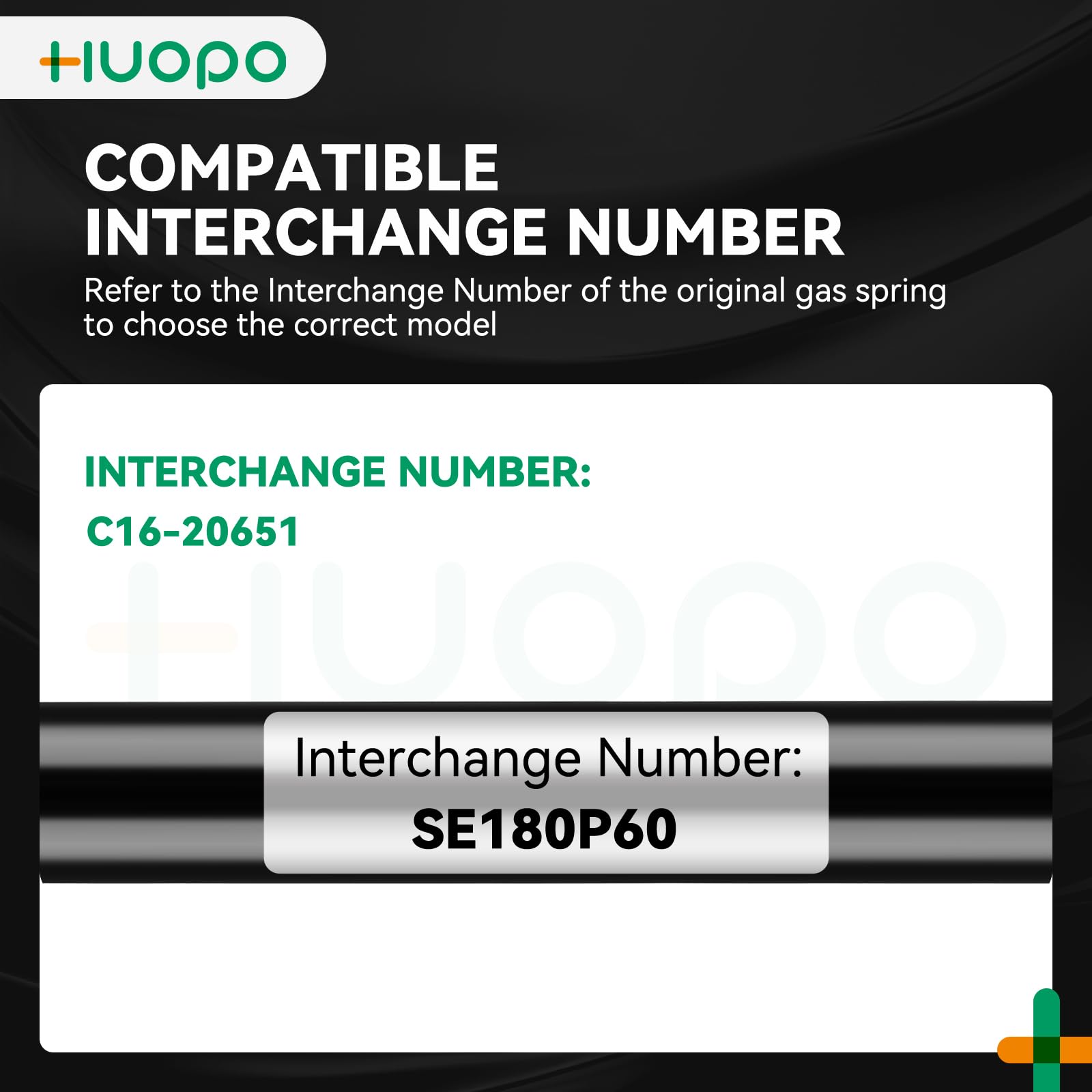 Huopo 18 Inch 60Lb/267N Gas Struts Shocks Spring Lift Support For Leer Camper Shell Topper Rear Windows Door Truck Cap Toolbox C