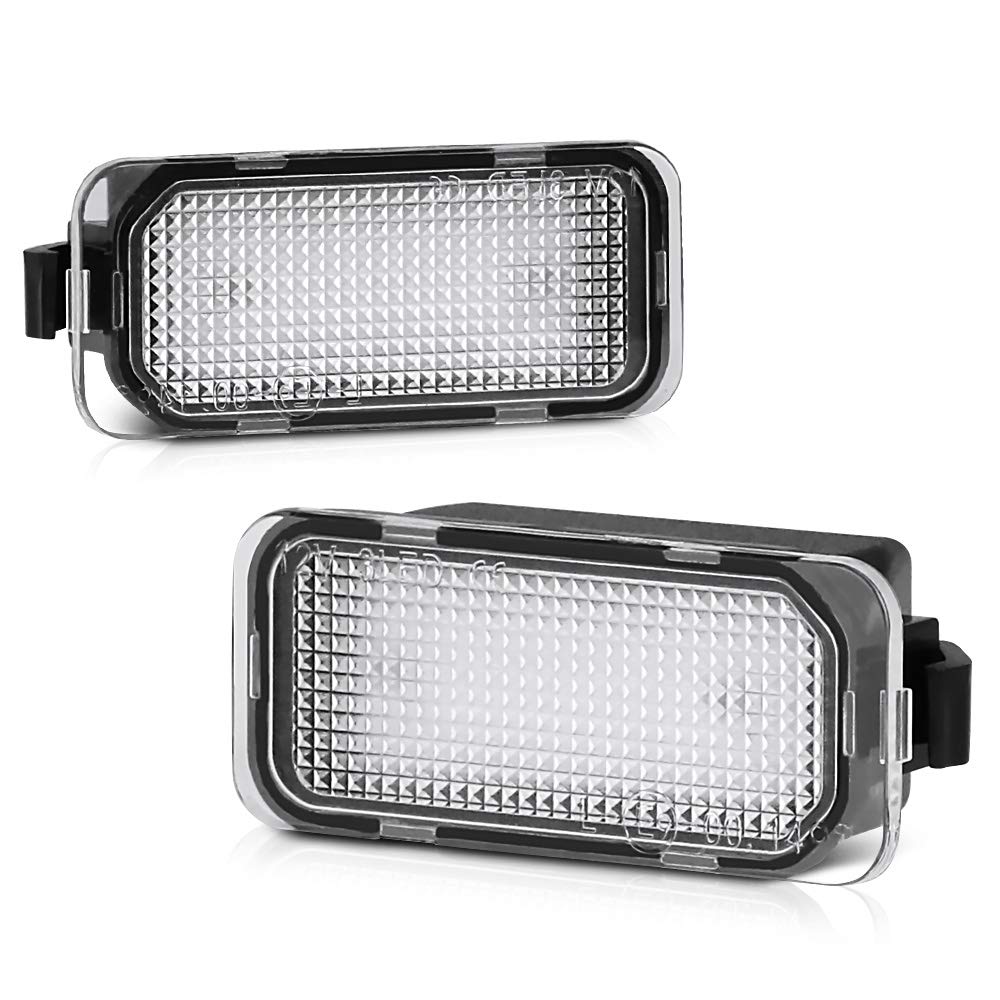 Vipmotoz Full Led License Plate Light Tag Lamp Assembly Replacement Pair For Ford Edge Ranger C-Max Transit Connect 150 250 350H