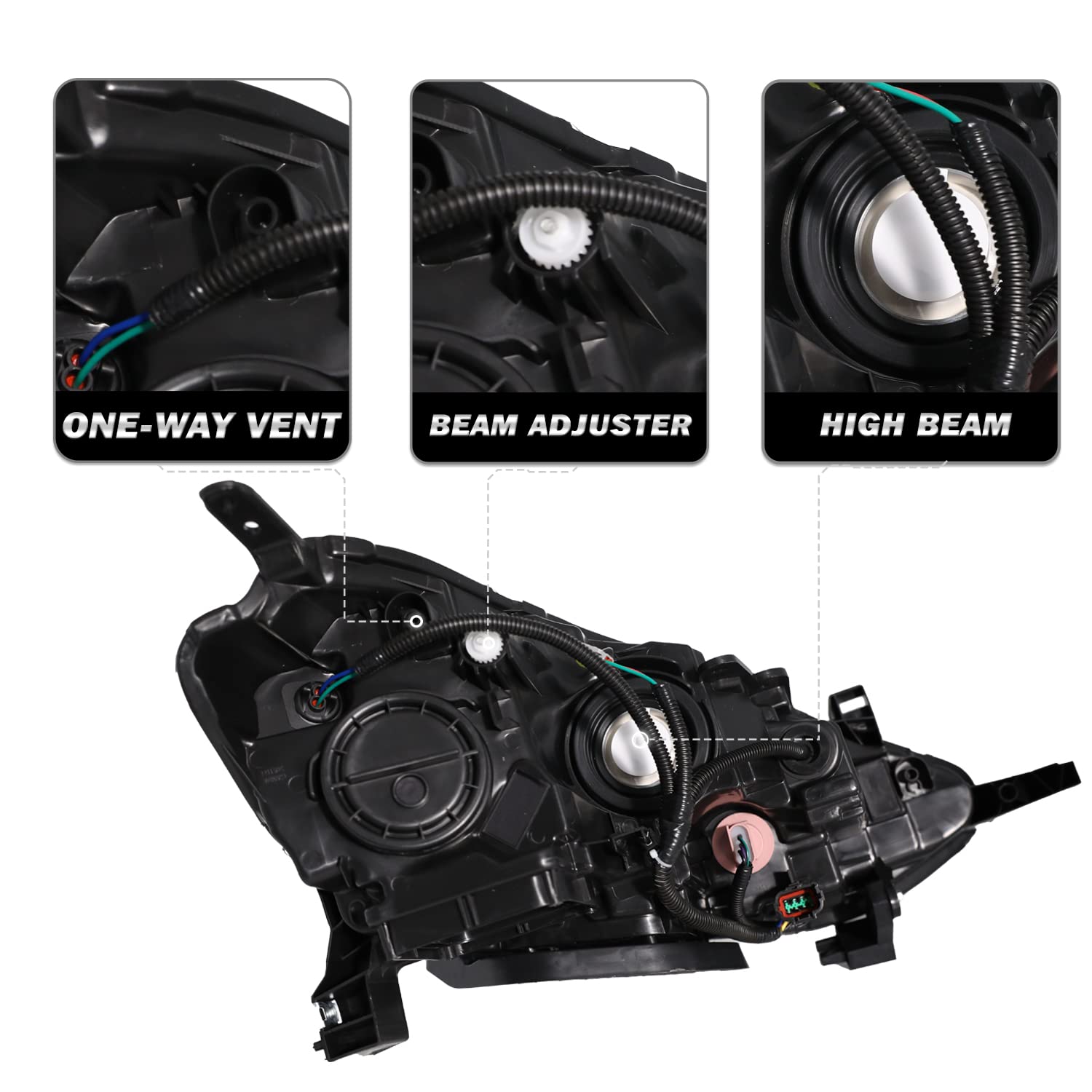 Sockir Halogen Headlight Assembly Compatible With 2016-2019 Nissan Sentra Headlamp 4-Door Sedan Left Driver Side