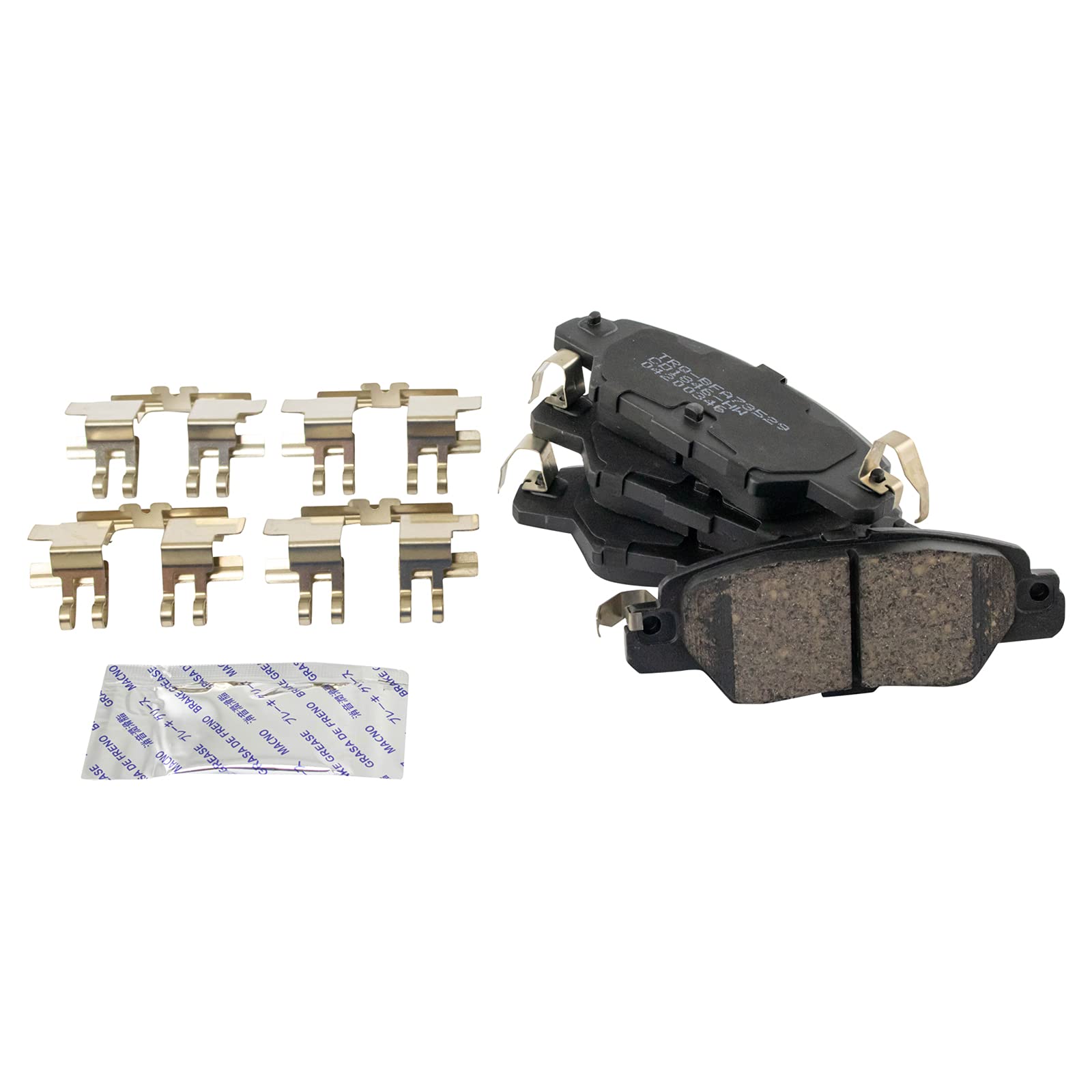 Trq Front And Rear Brake Pad & Rotor Kit Brake Pads Brake Rotor Ceramic Compatible With 2016-2018 Mazda Cx-5