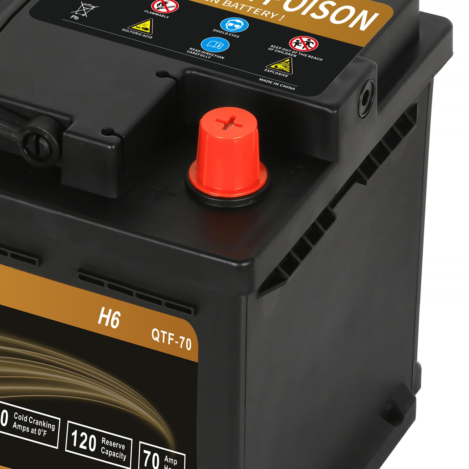 Weize Platinum Agm Battery Bci Group 48-12V 70Ah H6 Size 48 Automotive Battery, 120Rc, 760Cca, 36 Months Warranty, Dimensions 10