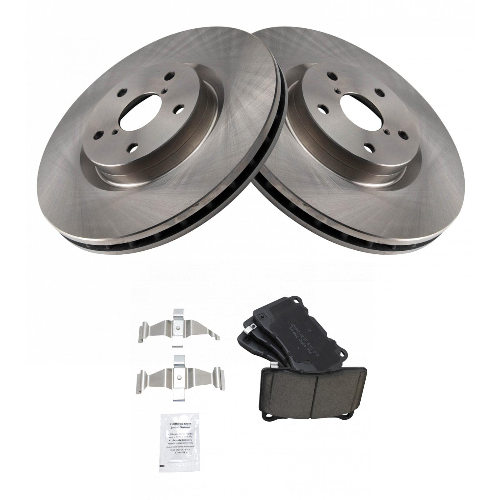 Trq Brake Pads & Rotors Kit Compatible With 2007-2014 Subaru Impreza 2015-2017 Wrx Sti