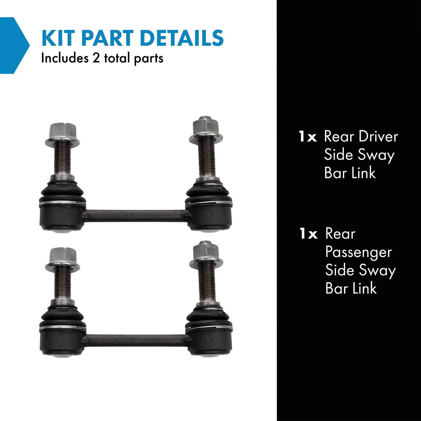 Trq Rear Sway Bar Link Set Compatible With 2006-2019 Mercedes-Benz