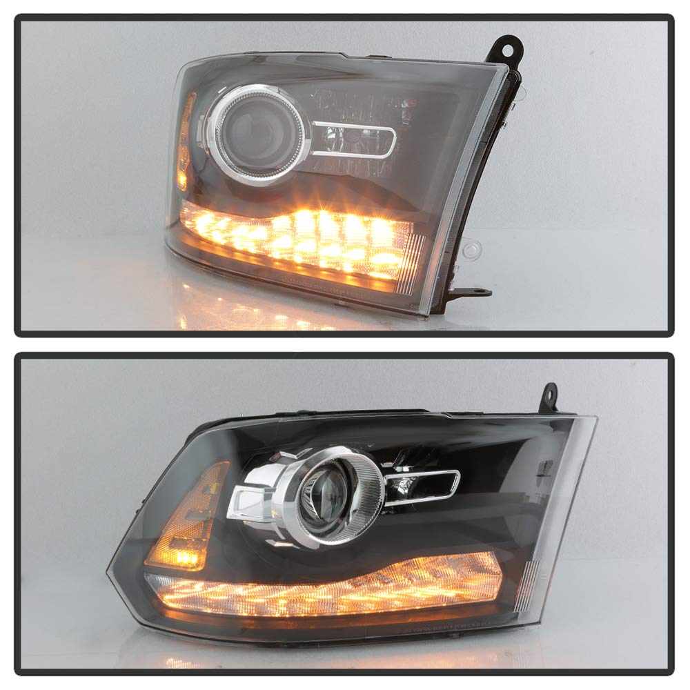Acanii - For [Oe Projector Headlight Model Only] 2013-2015 Dodge Ram 1500 2500 3500 W/Black Trim Headlamp Passenger Side