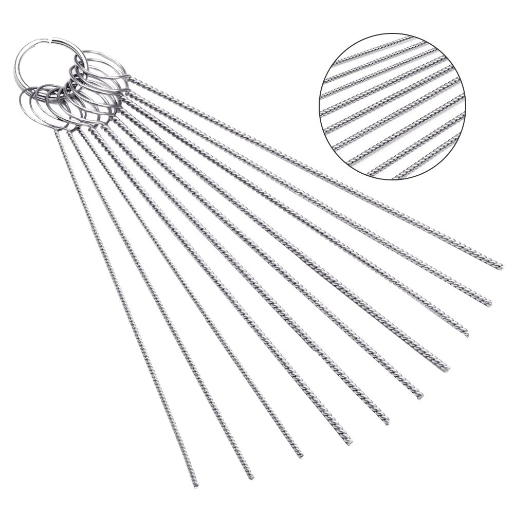 Finegood Carburettor Cleaning Kit 13 Pcs Cleaning Kit + 10 Cleaning Needles + 5 Nylon Brushes For Motorcycle Atv Welder Carburet