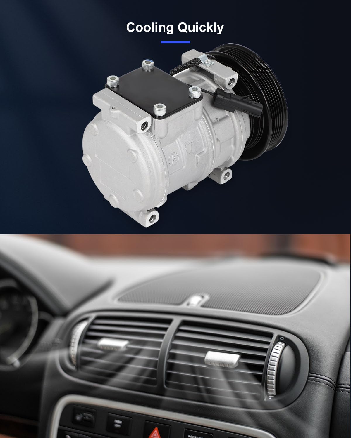 Eccpp A/C Compressor With Clutch 2000 Fit For Chrysler Voyager 2.4L 1999-2002 Fit For Jeep Wrangler 2.5L Ac Compressor