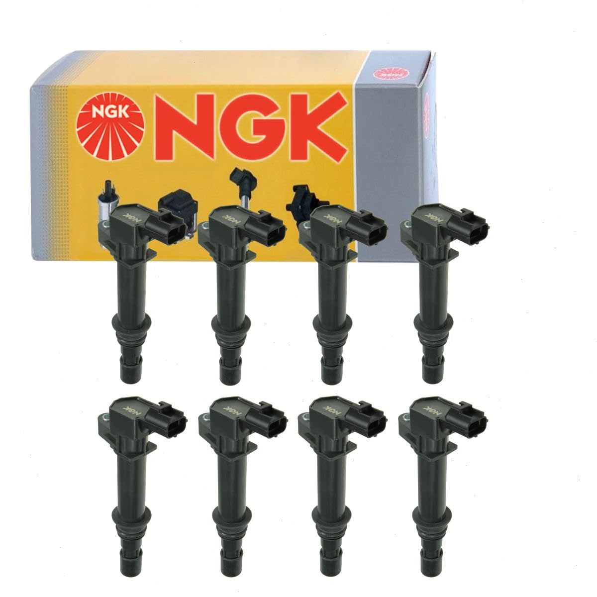 8 pc NGK Ignition Coils compatible with Jeep Grand Cherokee 4.7L V8 1999-2007