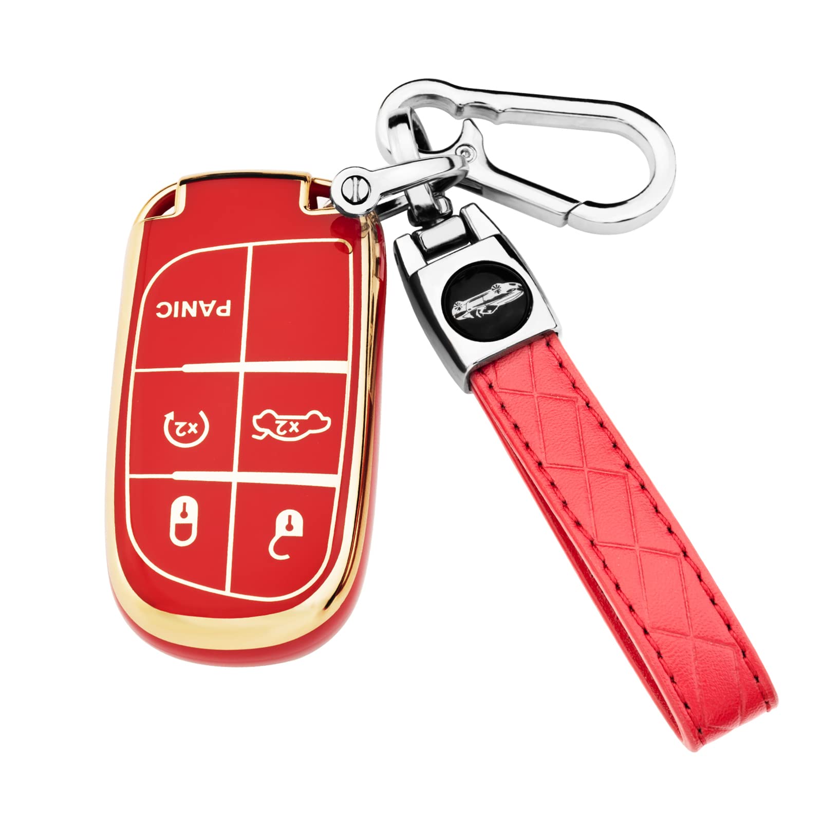 Xiyang Trade For Jeep Key Fob Cover With Keychain, Soft Tpu Key Case Shell Full Protection Suitable For Jeep Grand Cherokee Rene