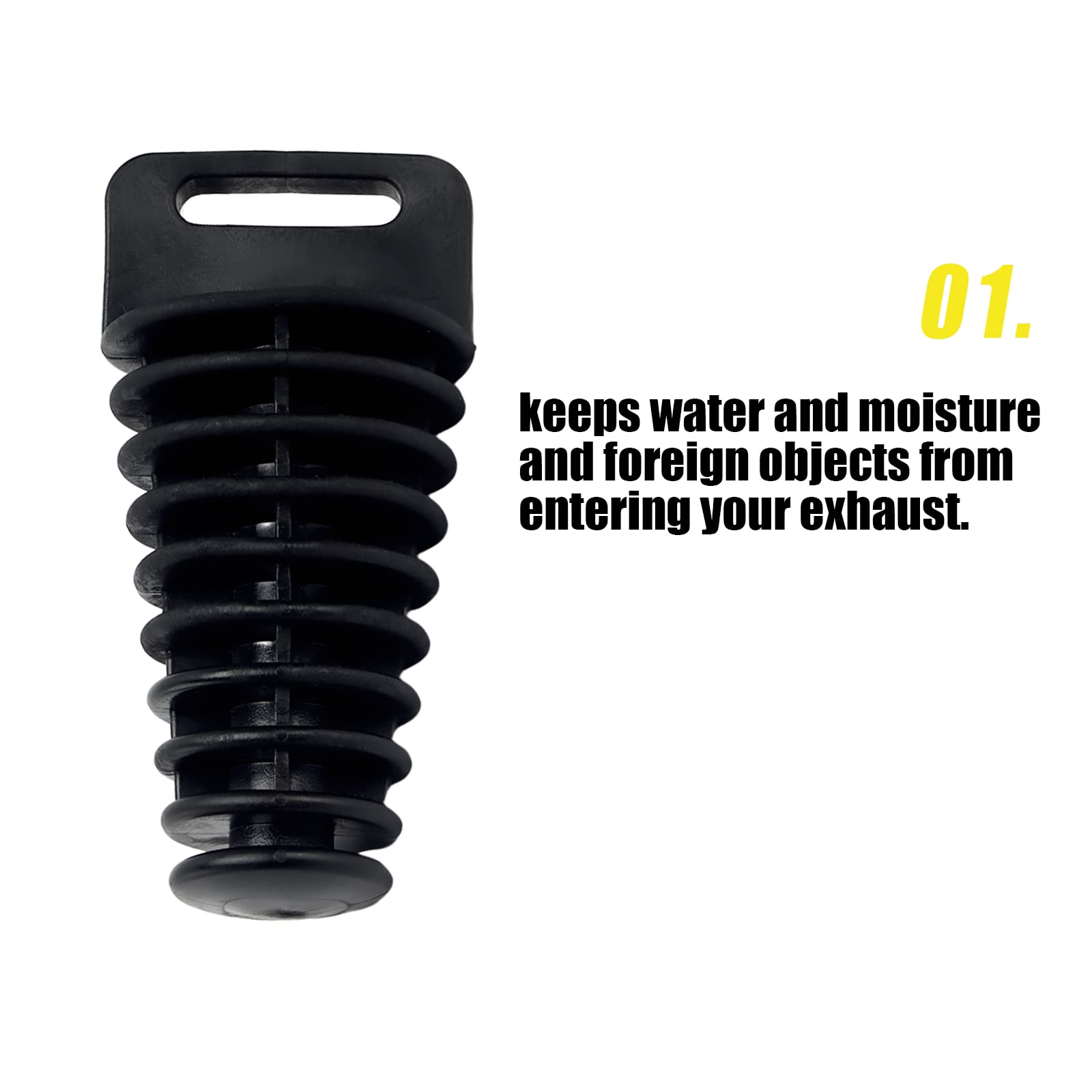 Nibbi 1.2'-1.8' Muffler Exhaust Wash Plug, Wash Plugs For Motorcycle Dirt Bike 2 & 4 Stroke Rubber Exhaust Silencer