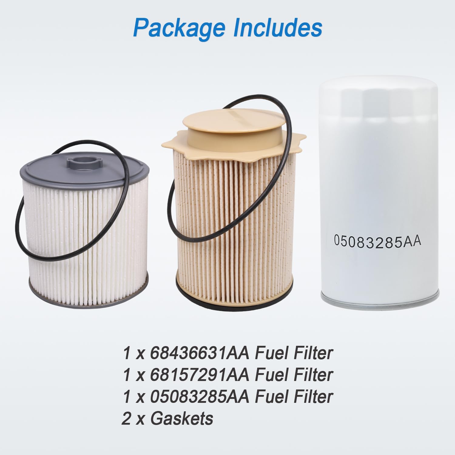 CARMOCAR Fuel Filter Water Separator & Oil Filter Set for 2019-2022 Dodge Ram 2500/3500/4500/5500 6.7L Cummins Diesel